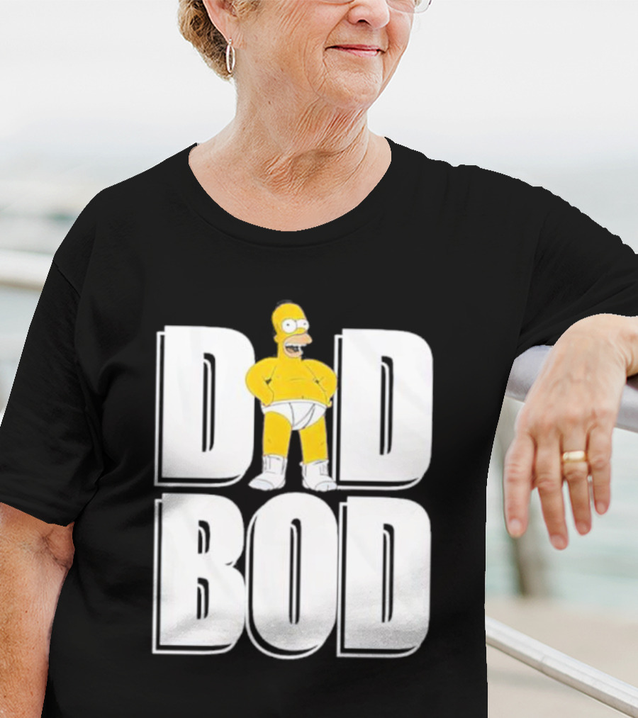Homer Simpson Dad Bod Bold Cartoon T-Shirt