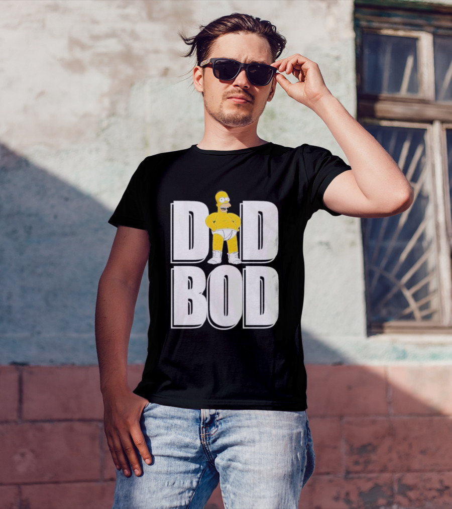 Homer Simpson Dad Bod Bold Cartoon T-Shirt