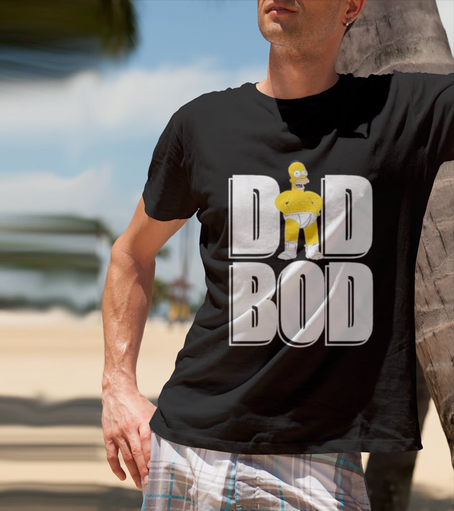 Homer Simpson Dad Bod Bold Cartoon T-Shirt