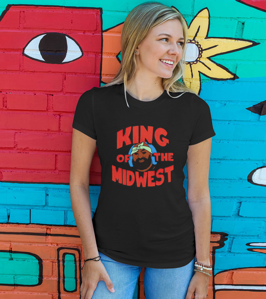 King Of The Midwest Isaiah Broner Style Art Character T-Shirt