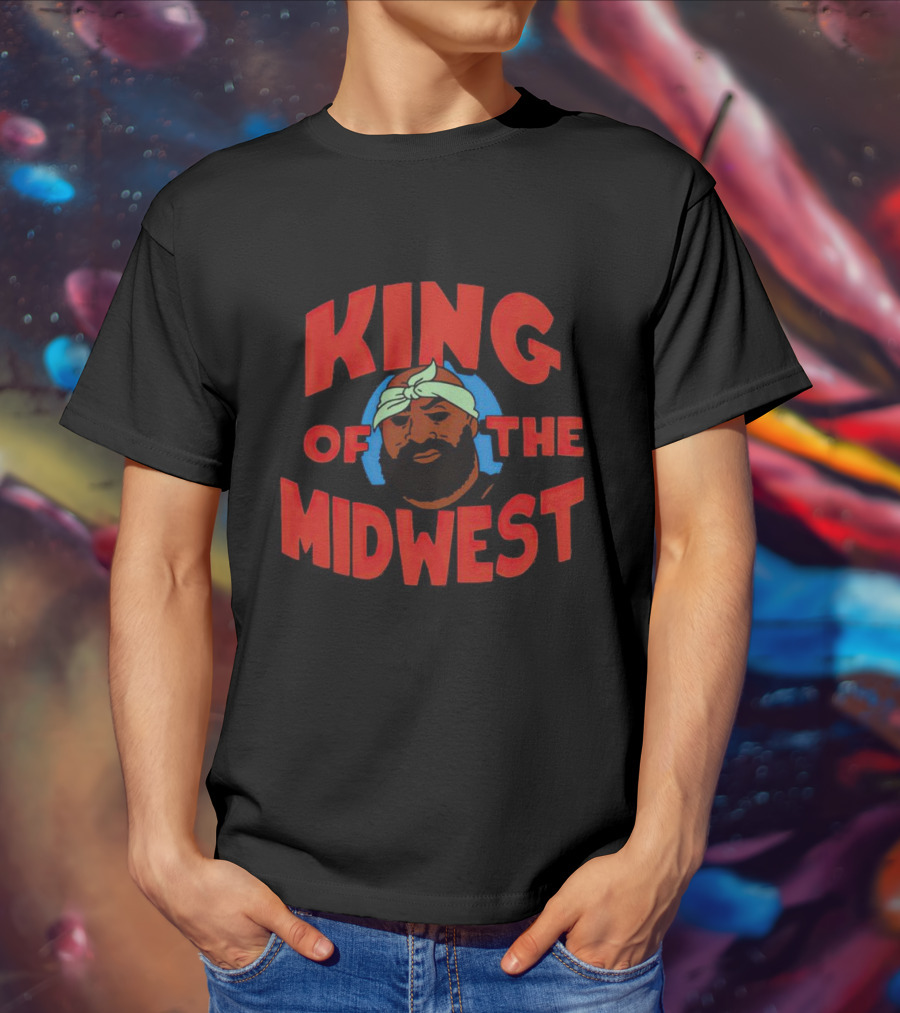 King Of The Midwest Isaiah Broner Style Art Character T-Shirt