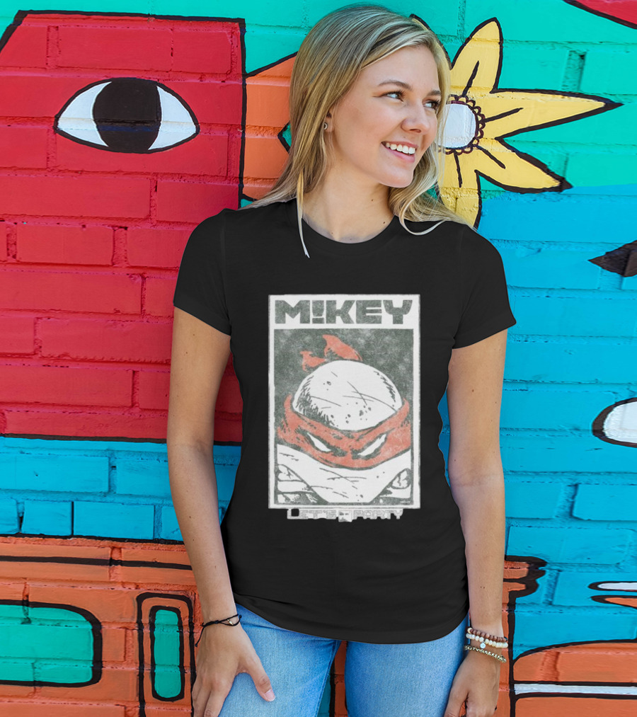MIKEY Let's Party Teenage Mutant Ninja Turtles Retro Comic T-Shirt