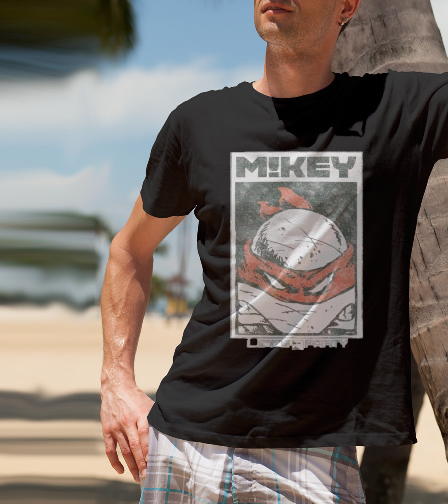 MIKEY Let's Party Teenage Mutant Ninja Turtles Retro Comic T-Shirt