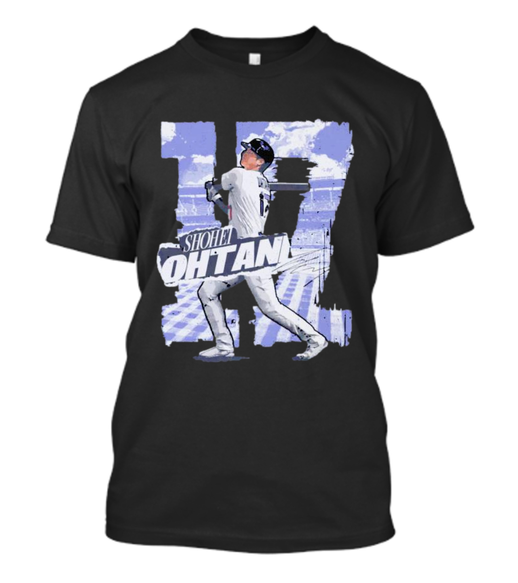 Shohei Ohtani Baseball Cartoon 17 Signature T-Shirt