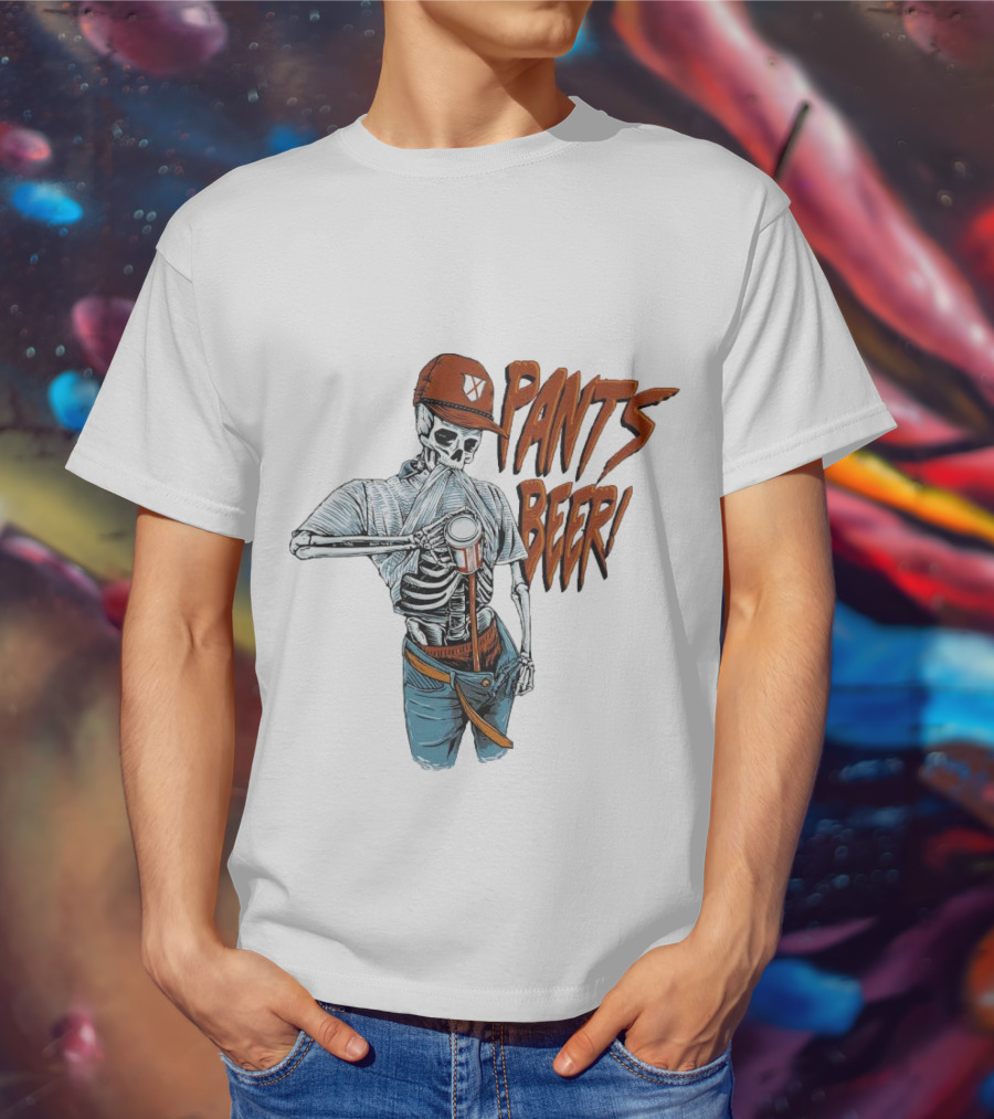 Skeleton Pants Beer T-Shirt