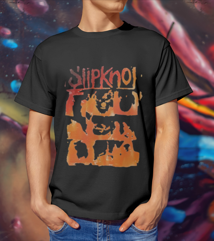 Slipknot The End So Far Orange Mask Grid T-Shirt