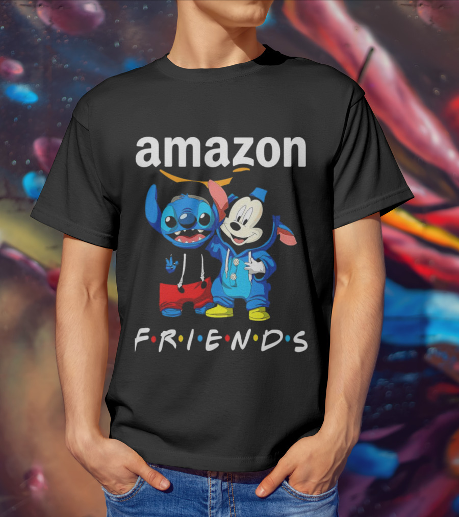 Stitch Mickey Amazon Friends Hoodie Characters T-Shirt