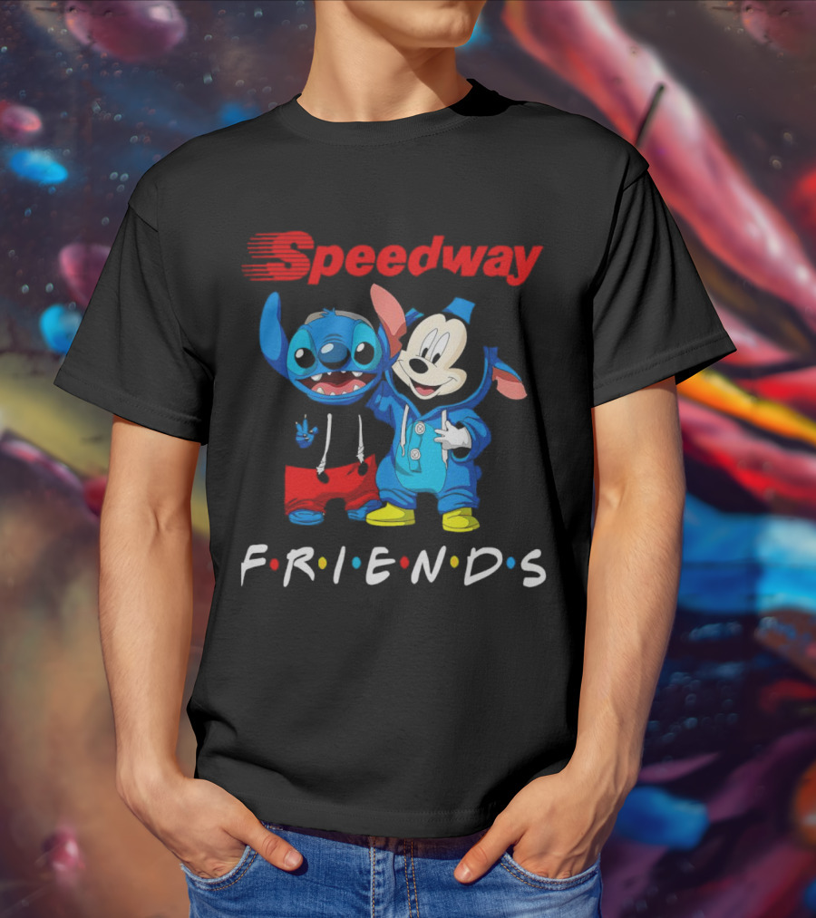 Speedway Friends Stitch Mickey T-Shirt