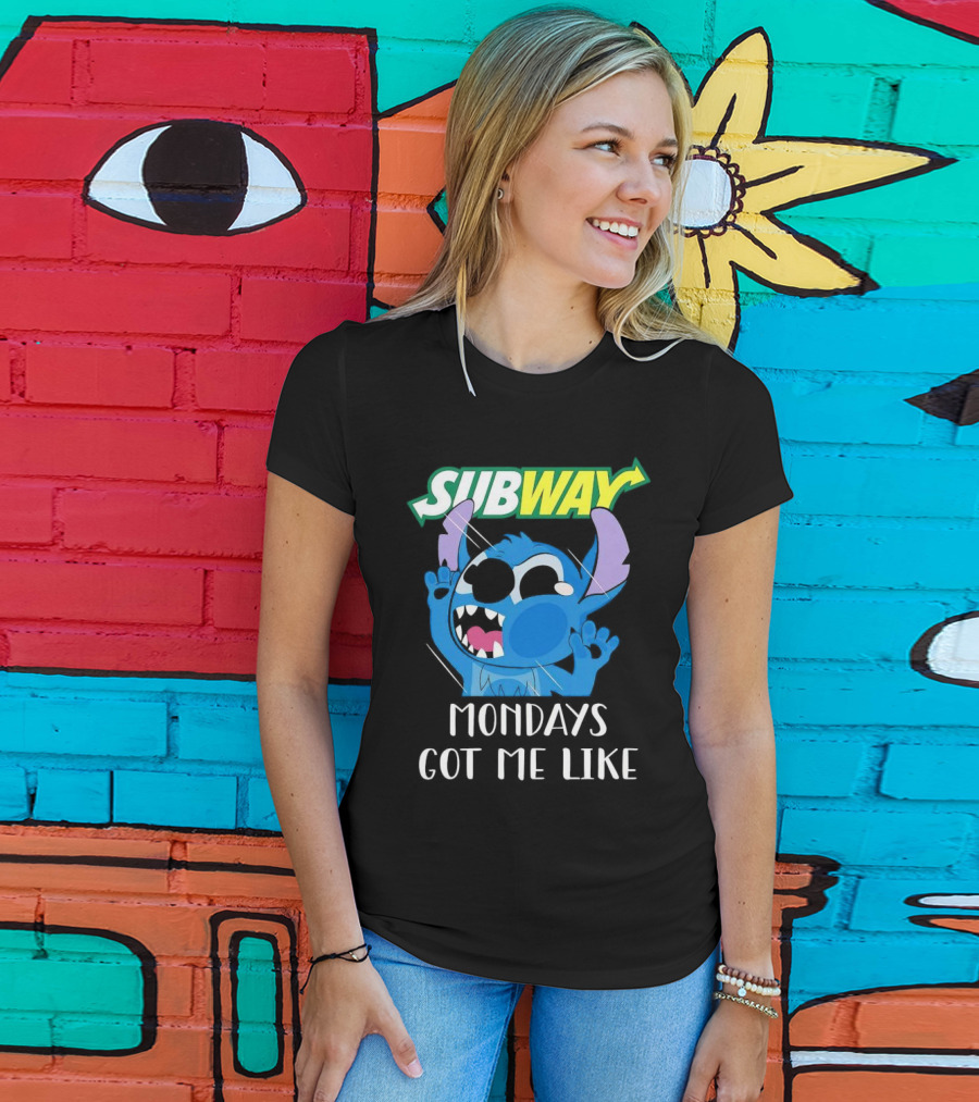 SUBWAY Mondays Got Me Like Stitch Reaction T-Shirt