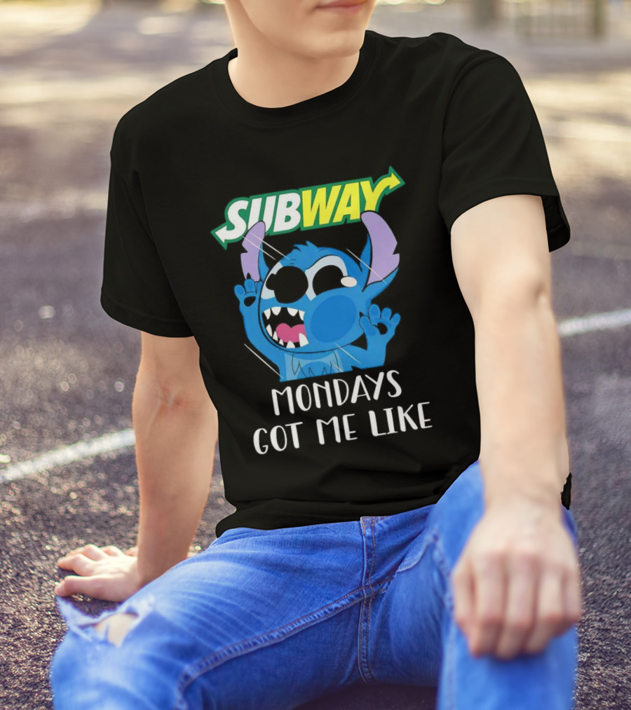 SUBWAY Mondays Got Me Like Stitch Reaction T-Shirt