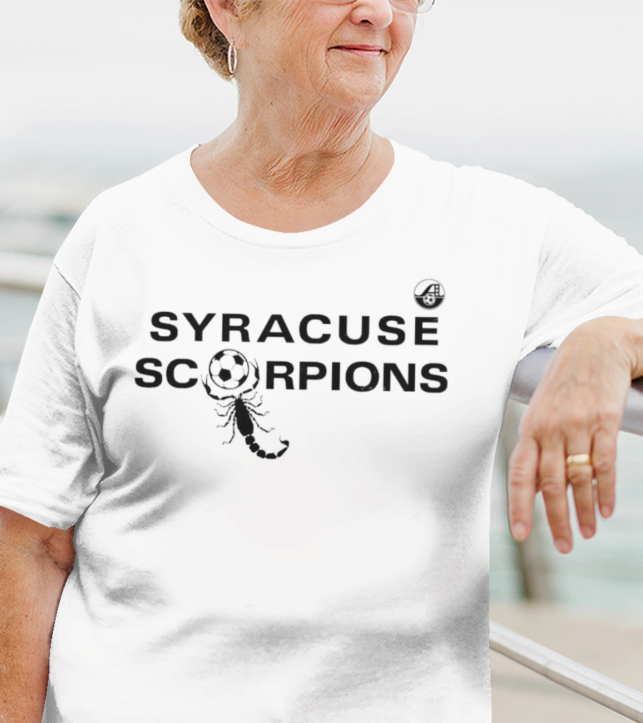 Syracuse Scorpions Soccer Ball Scorpion Logo American Soccer League T-Shirt