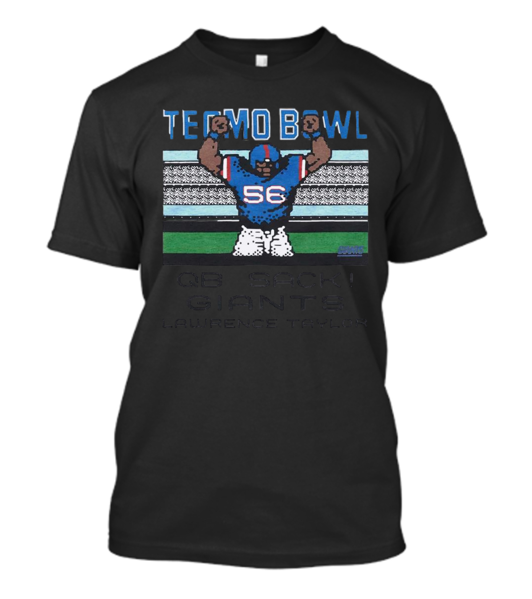 Tecmo Bowl Giants Lawrence Taylor QB Sack Retro Style 56 T-Shirt