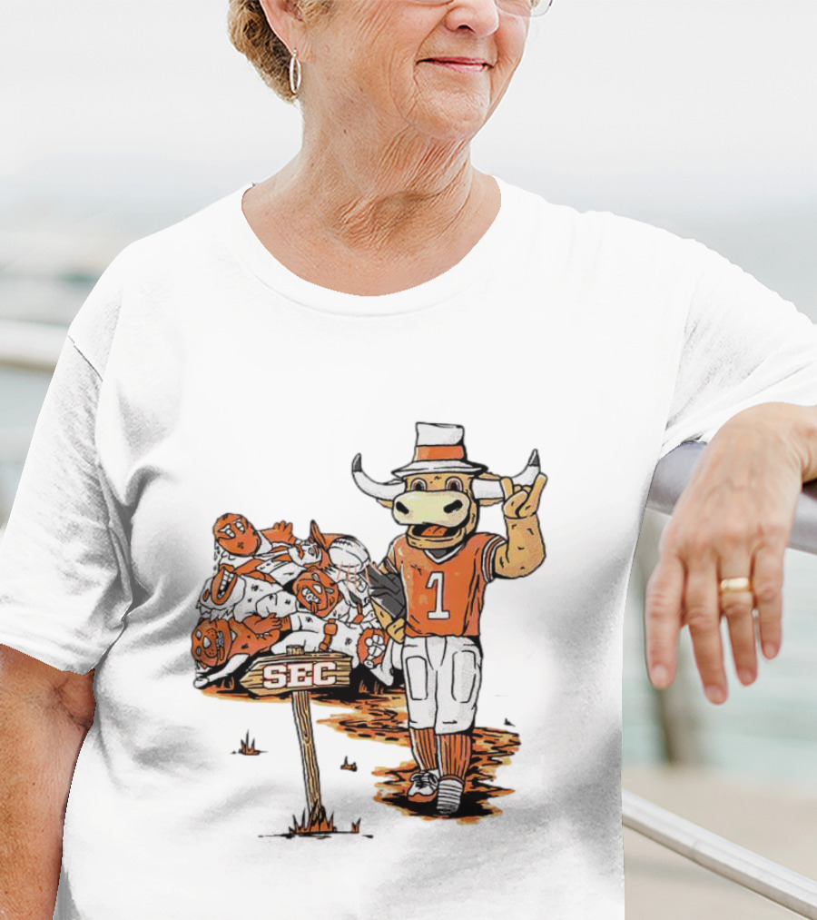 Texas Longhorns SEC Conference Champs Bull Mascot Sports T-Shirt