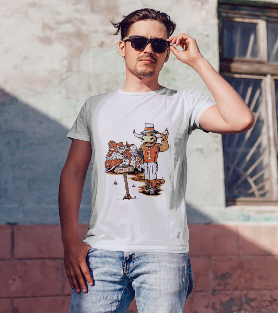 Texas Longhorns SEC Conference Champs Bull Mascot Sports T-Shirt