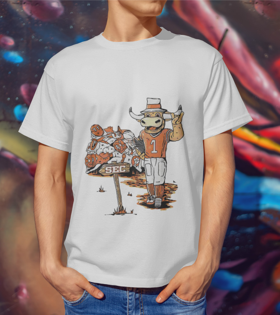Texas Longhorns SEC Conference Champs Bull Mascot Sports T-Shirt