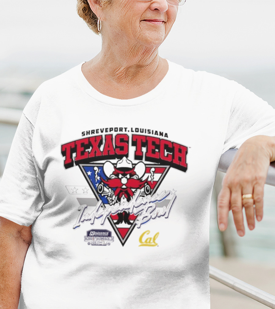 Texas Tech Shreveport Louisiana Red Raider American Script Cal T-Shirt