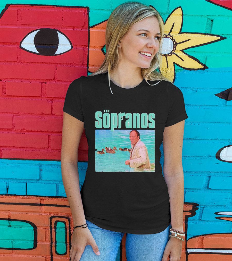 The Sopranos Tony In Water With Birds T-Shirt