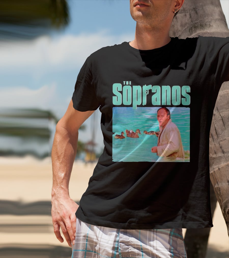 The Sopranos Tony In Water With Birds T-Shirt