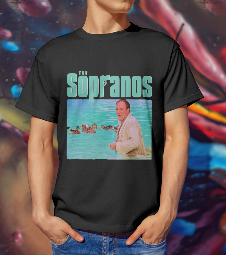 The Sopranos Tony In Water With Birds T-Shirt