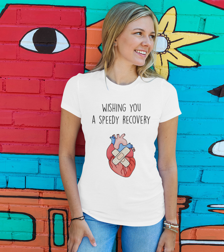 Wishing You A Speedy Recovery Heart Surgery With Bandaged Heart T-Shirt