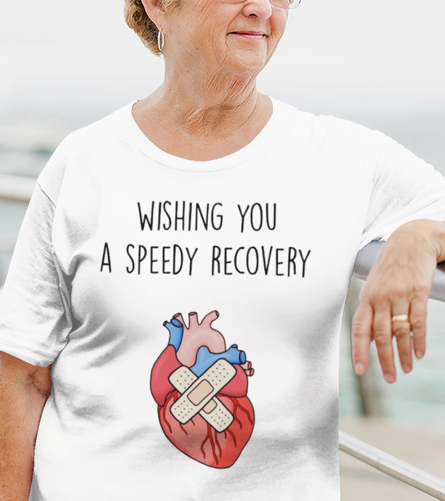 Wishing You A Speedy Recovery Heart Surgery With Bandaged Heart T-Shirt