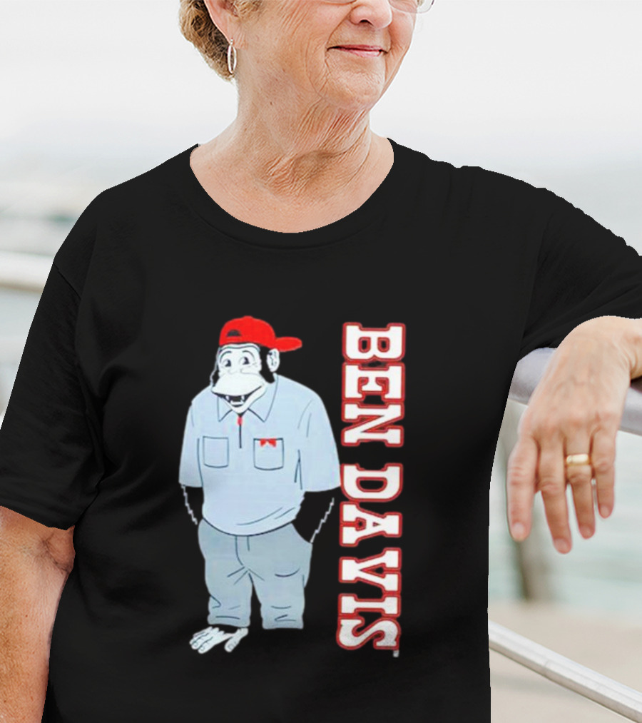 BEN DAVIS Monkey In Red Cap And Workwear T-Shirt