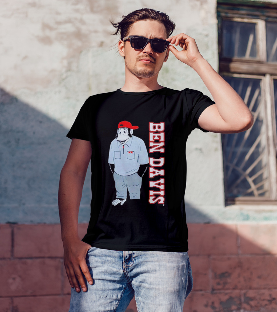 BEN DAVIS Monkey In Red Cap And Workwear T-Shirt