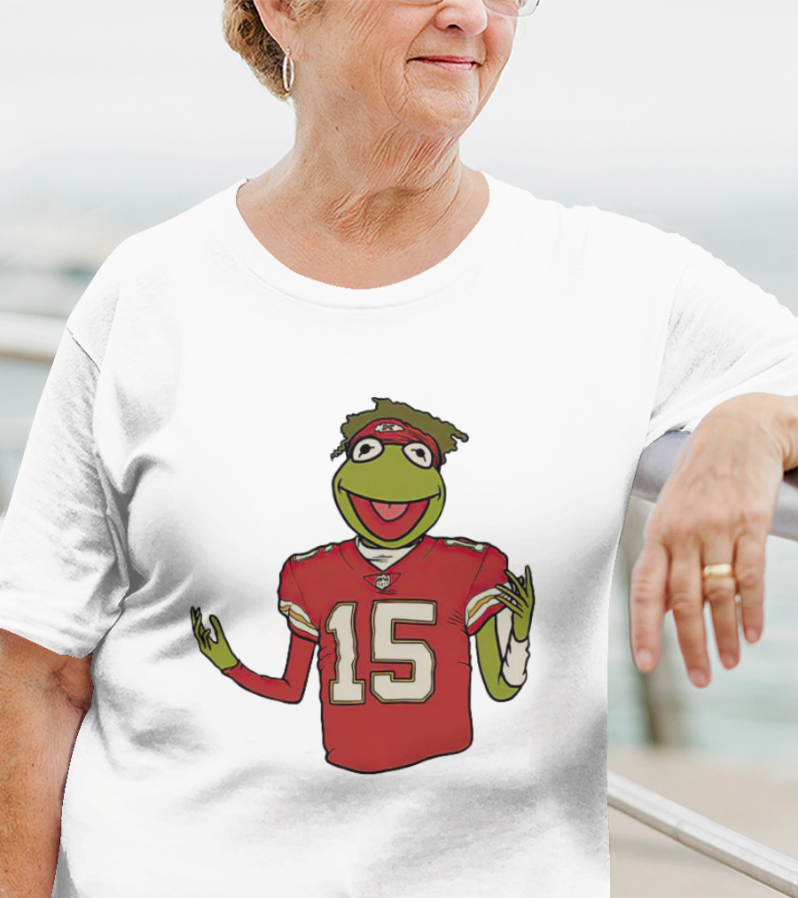 Chiefs Patrick Mahomes Kermit The Frog 15 Jersey T-Shirt