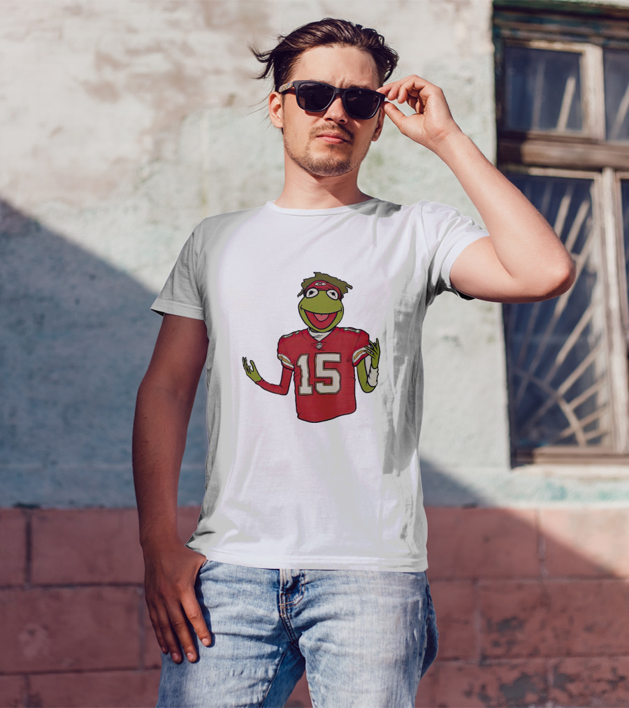 Chiefs Patrick Mahomes Kermit The Frog 15 Jersey T-Shirt