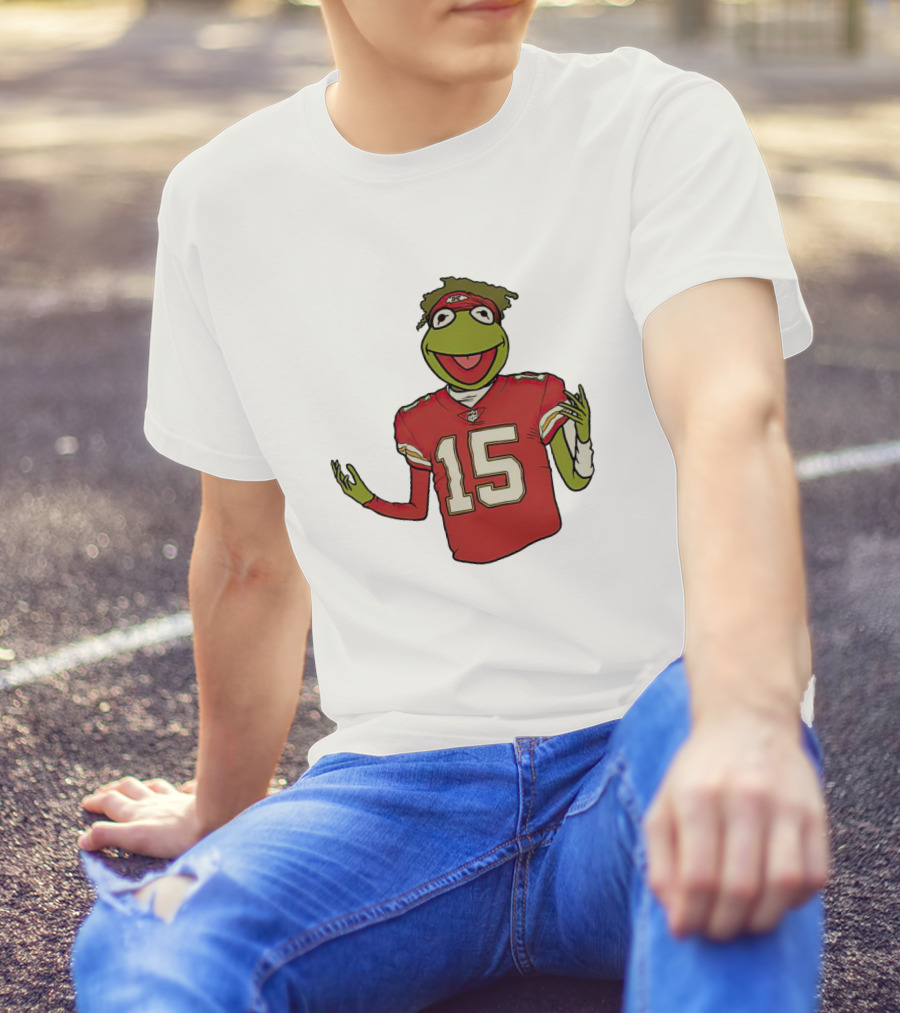 Chiefs Patrick Mahomes Kermit The Frog 15 Jersey T-Shirt