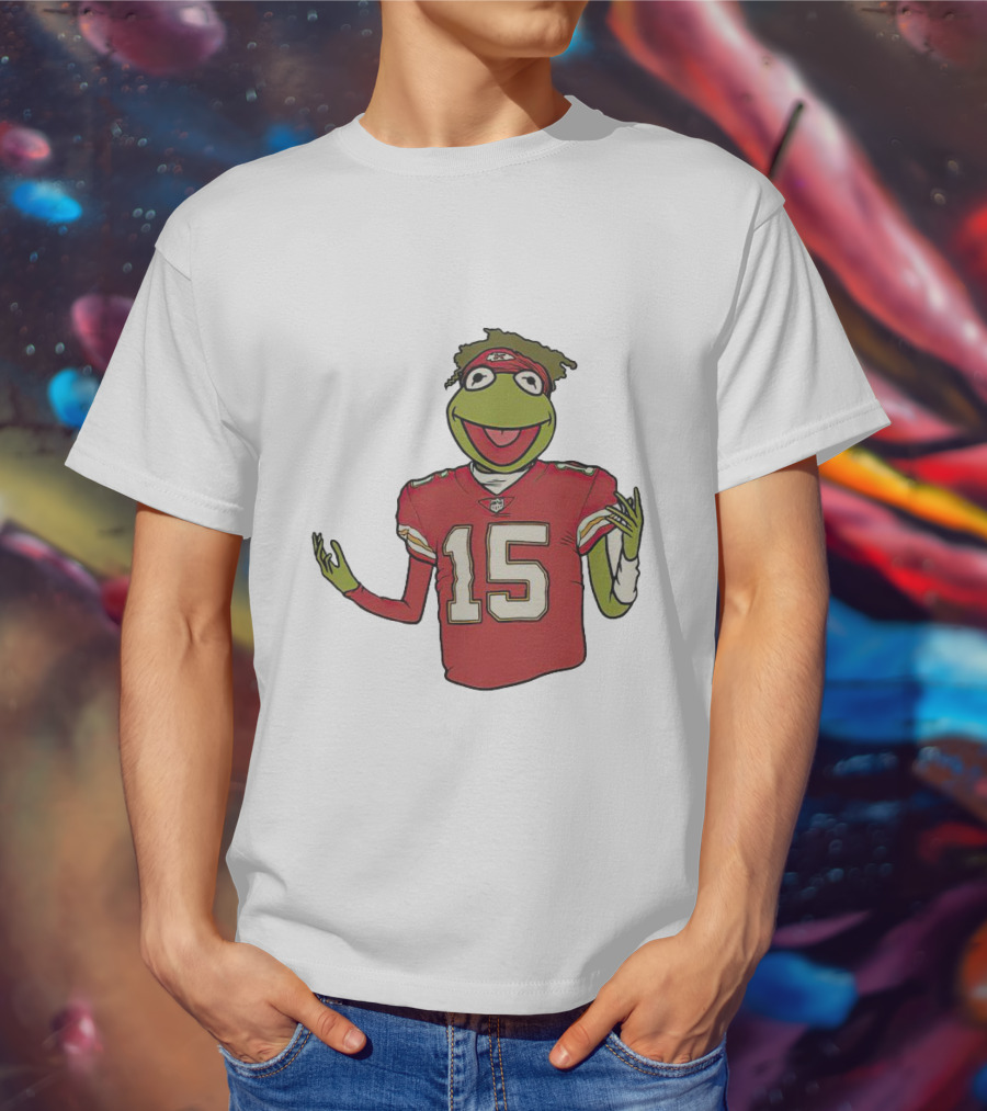 Chiefs Patrick Mahomes Kermit The Frog 15 Jersey T-Shirt