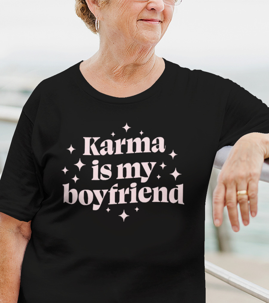 Karma Is My Boyfriend Star Motif T-Shirt
