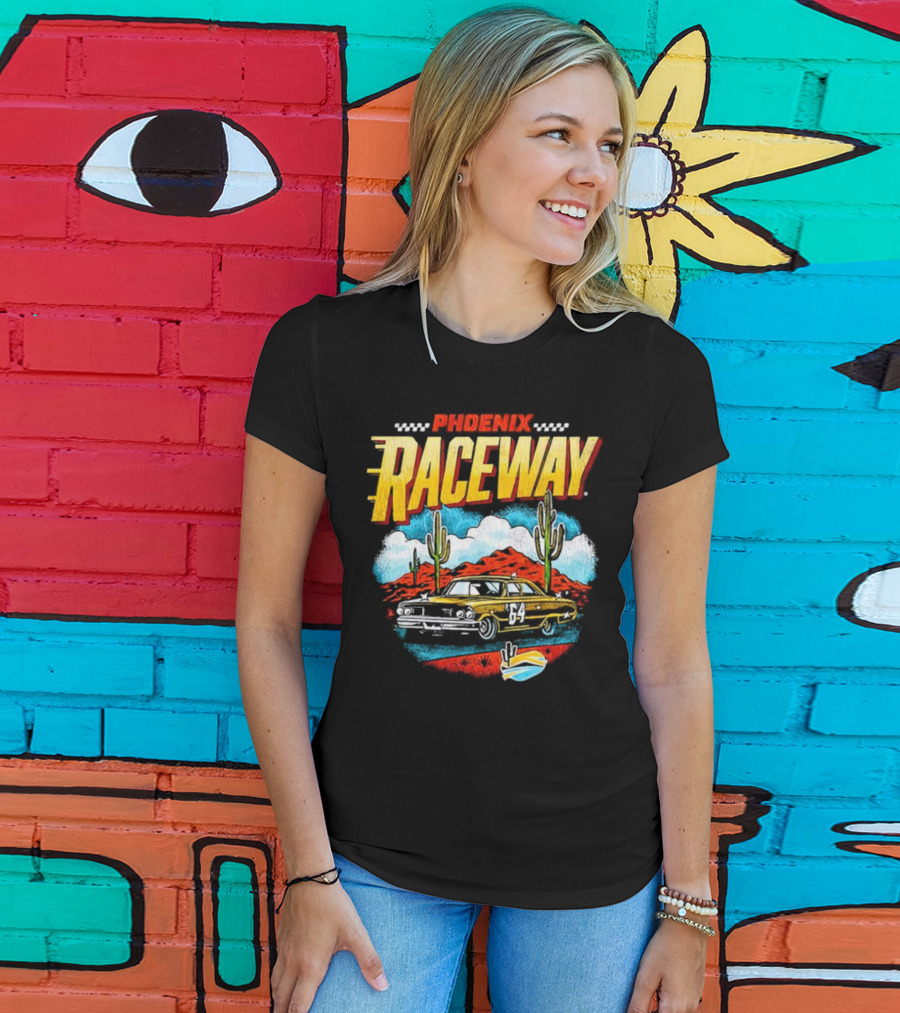 Phoenix Raceway Vintage Car Desert Scene Number 64 T-Shirt