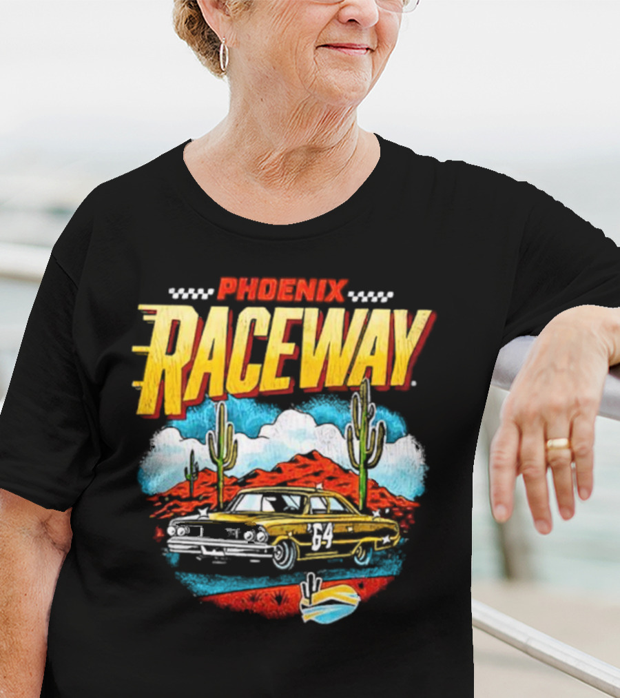 Phoenix Raceway Vintage Car Desert Scene Number 64 T-Shirt
