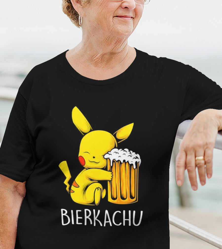 Pokemon Pikachu Bierkachu With Beer Mug T-Shirt