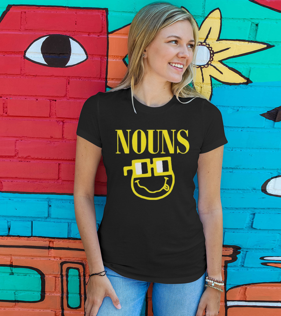 Nouns Nirvana Smiley Face With Glasses T-Shirt