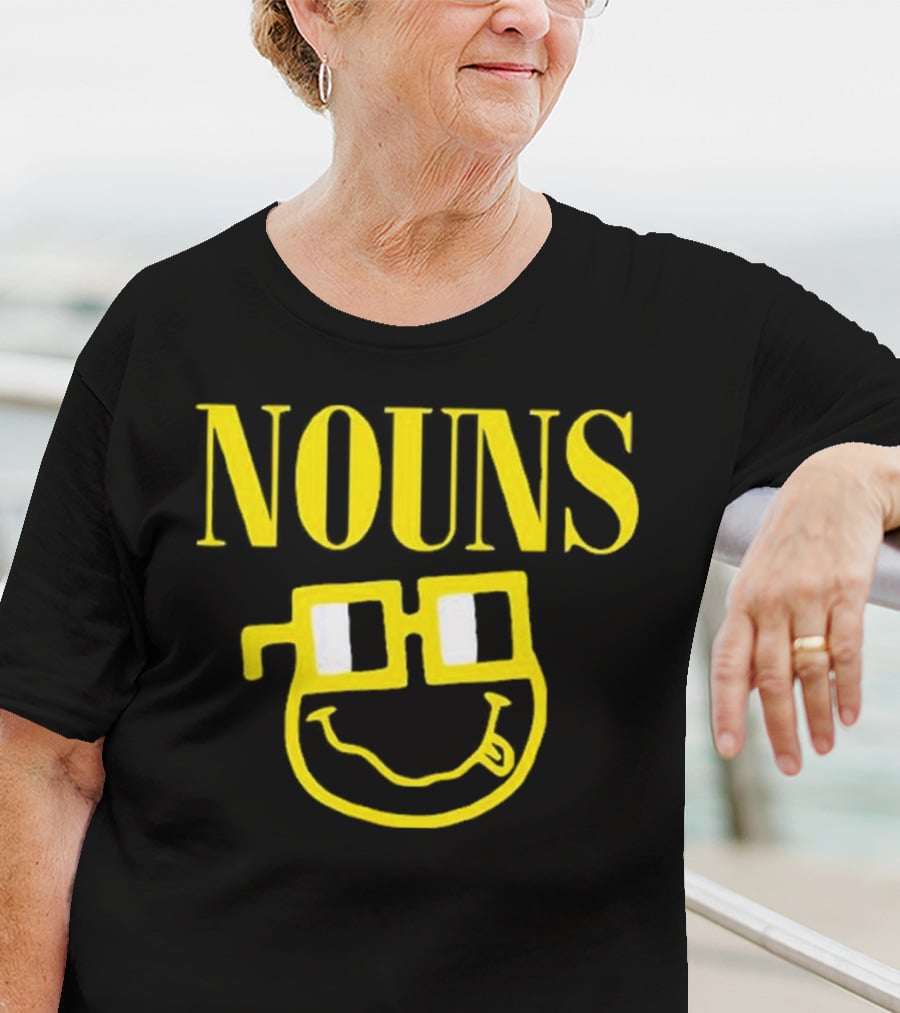 Nouns Nirvana Smiley Face With Glasses T-Shirt