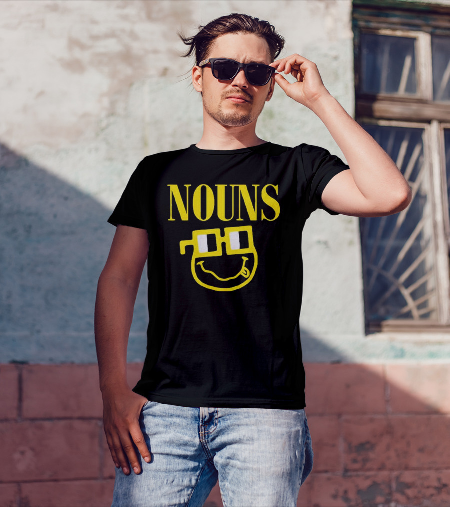 Nouns Nirvana Smiley Face With Glasses T-Shirt