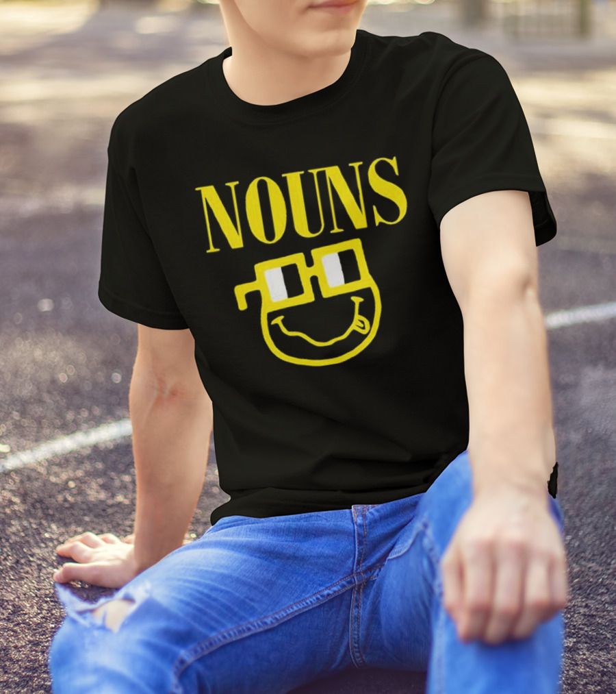 Nouns Nirvana Smiley Face With Glasses T-Shirt