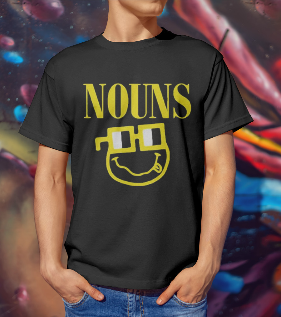 Nouns Nirvana Smiley Face With Glasses T-Shirt
