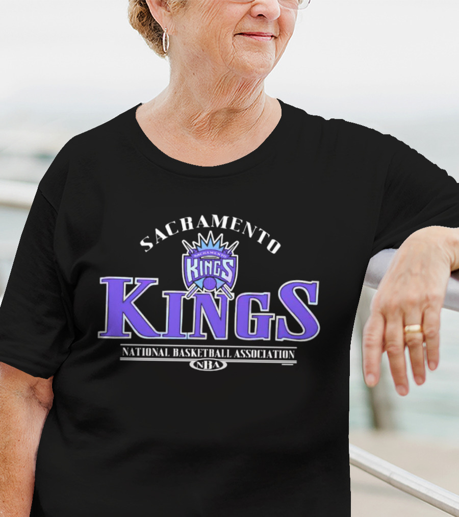 Sacramento Kings National Basketball Association NBA Logo Purple And Black T-Shirt