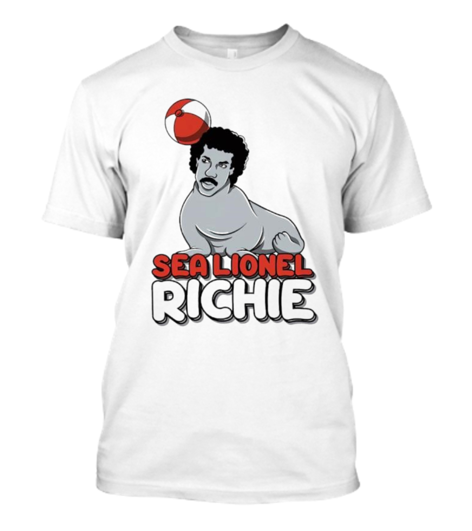 Sea Lionel Richie Beach Ball Animal Character T-Shirt
