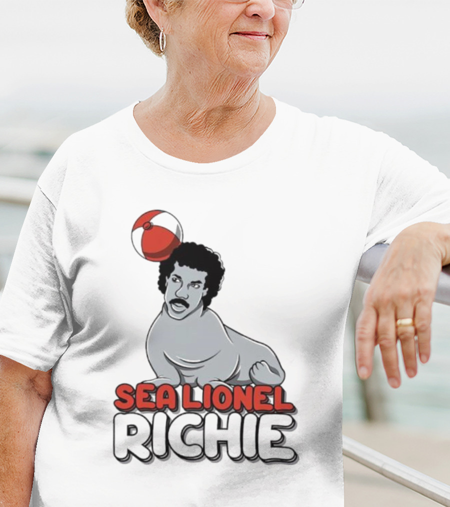 Sea Lionel Richie Beach Ball Animal Character T-Shirt