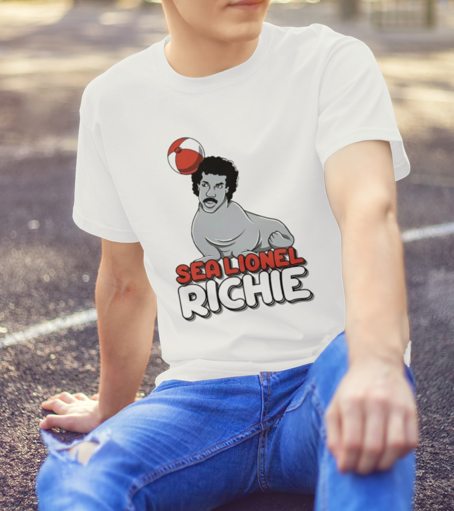Sea Lionel Richie Beach Ball Animal Character T-Shirt