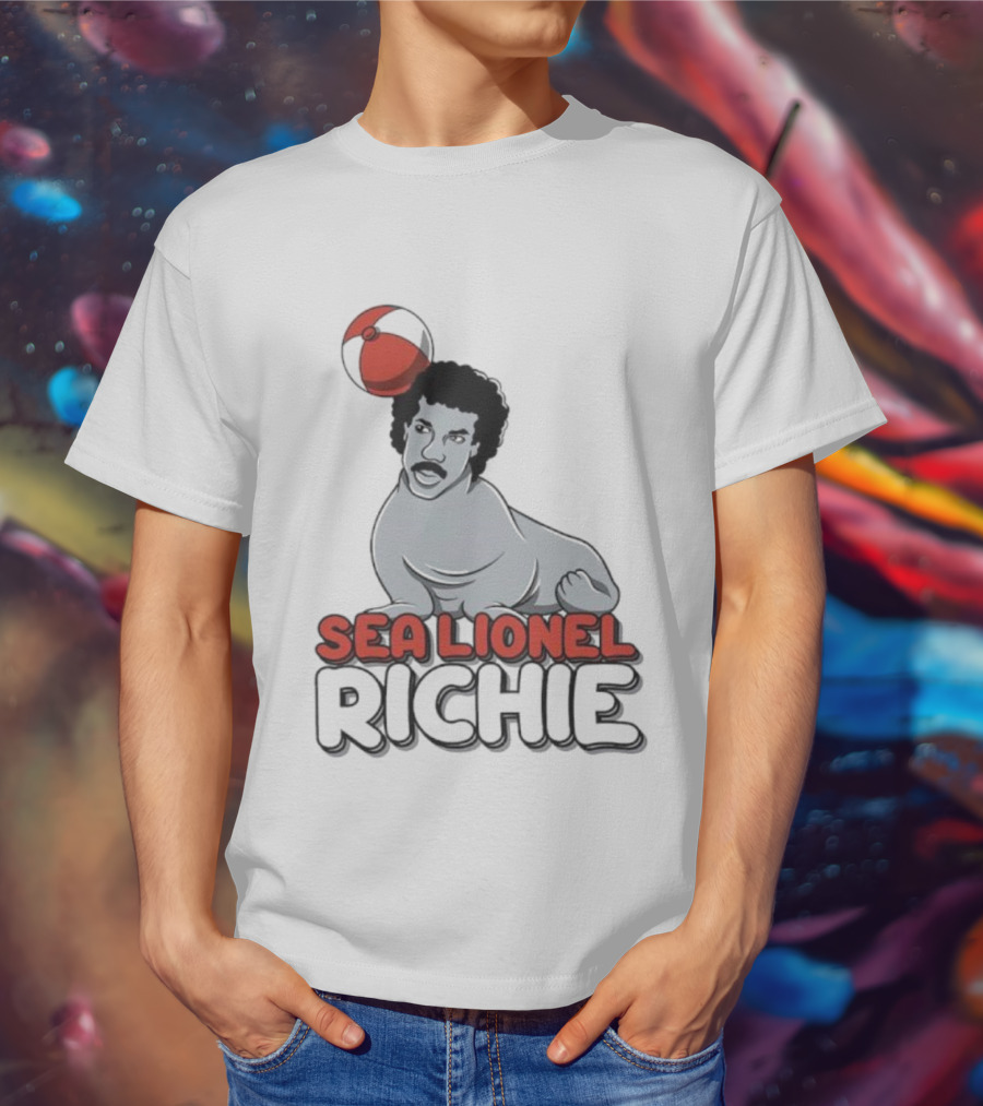 Sea Lionel Richie Beach Ball Animal Character T-Shirt