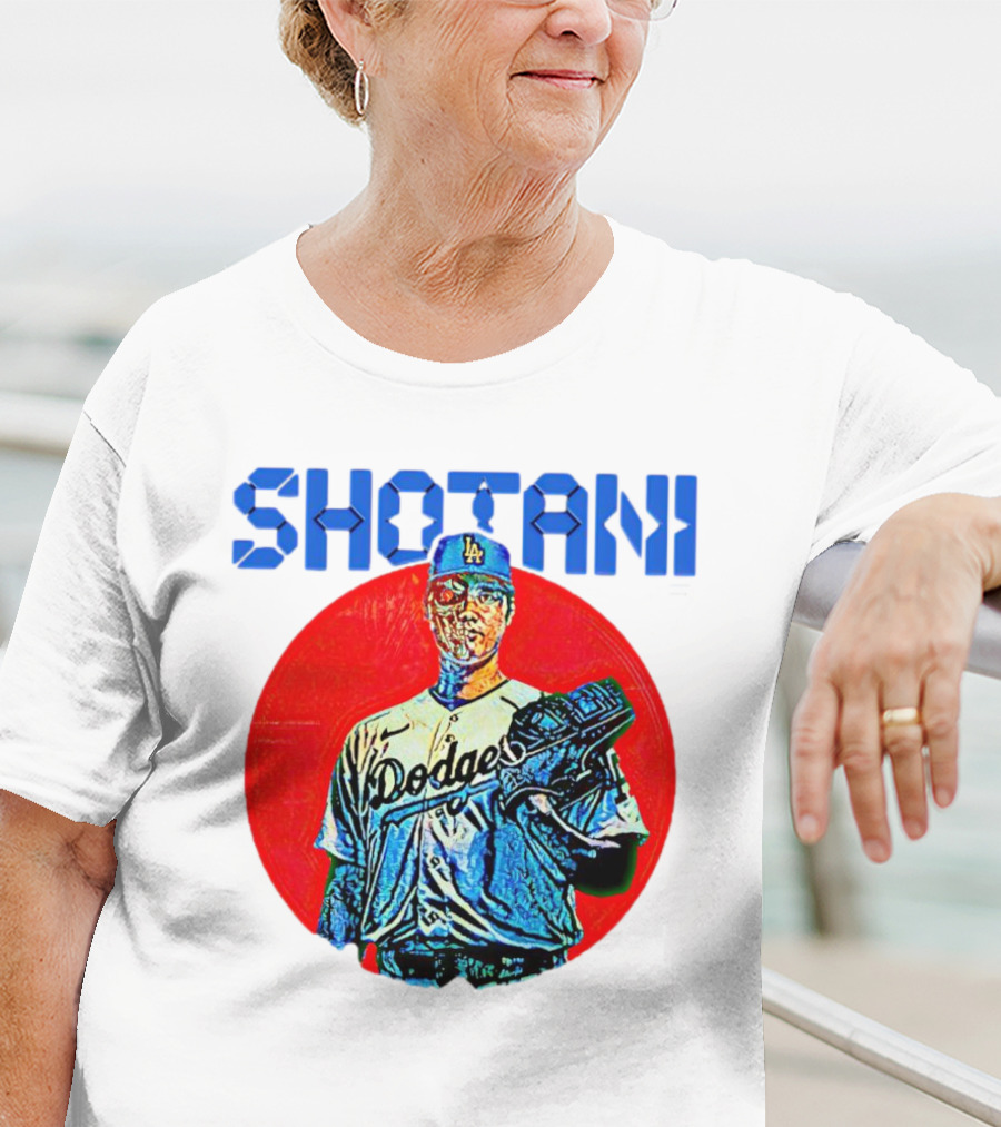 SHOTANI 17 Dodgers Japanese Flag T-Shirt