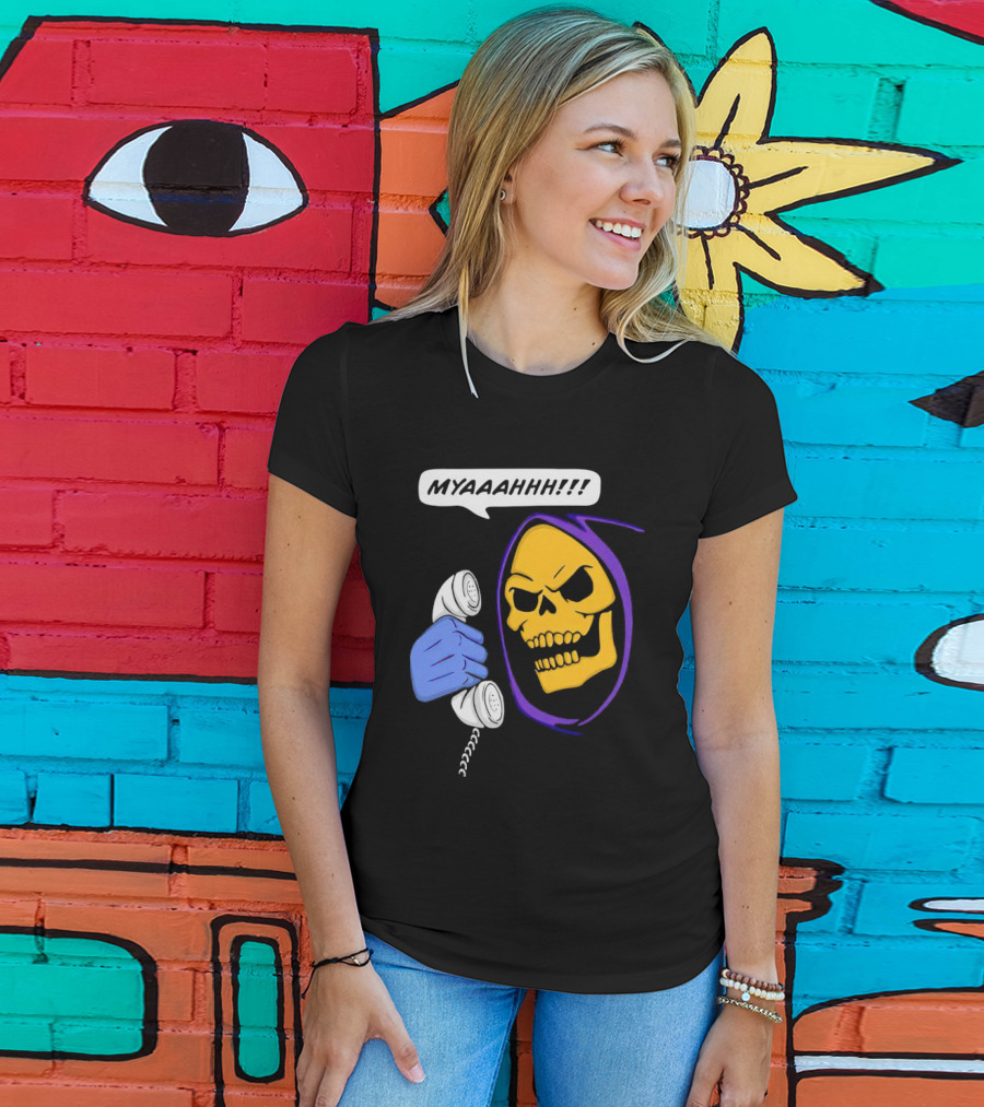 MYAAAHHH Skeletor Phone Call Reaction T-Shirt