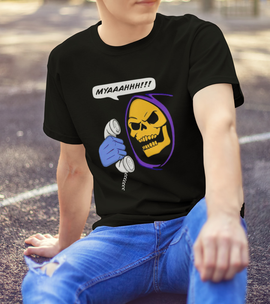 MYAAAHHH Skeletor Phone Call Reaction T-Shirt
