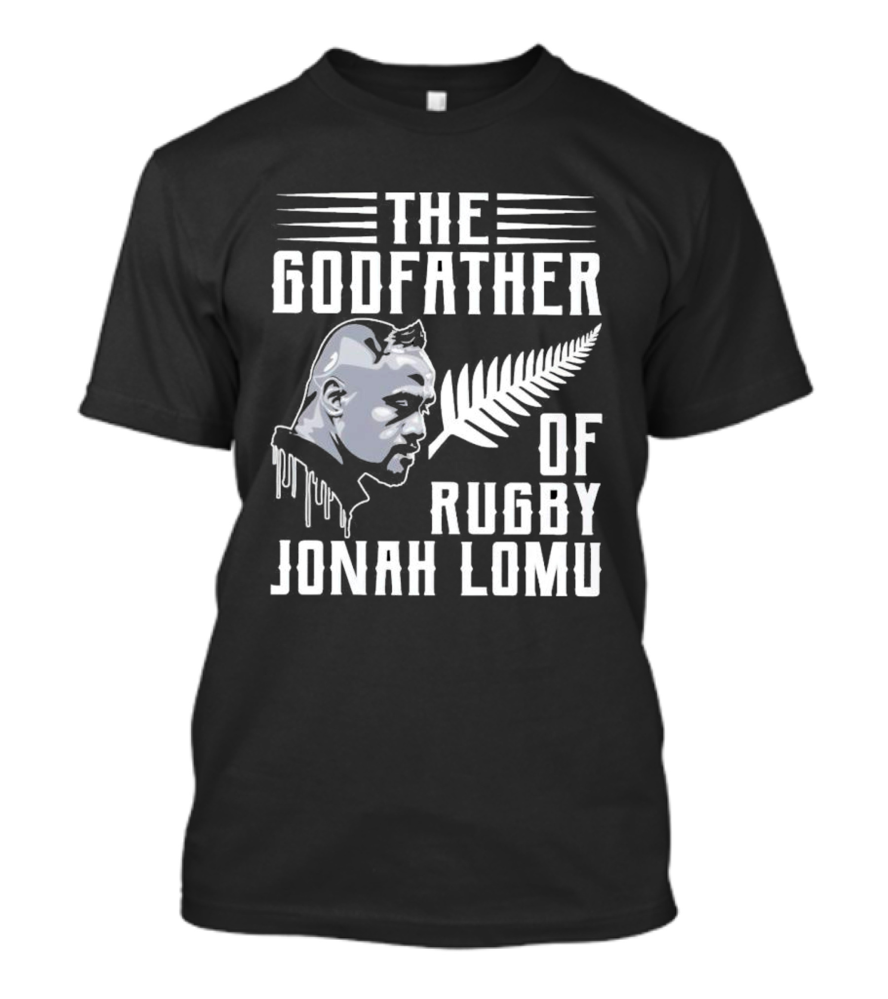 The Godfather Of Rugby Jonah Lomu New Zealand Fern T-Shirt