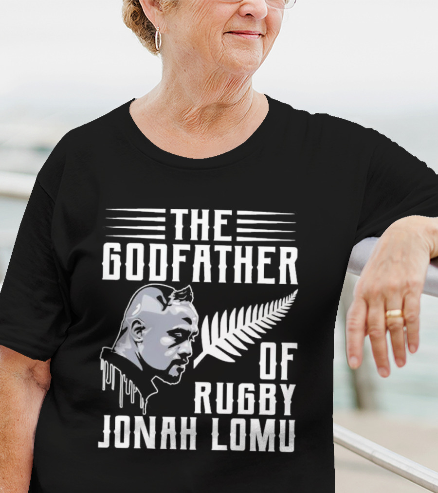 The Godfather Of Rugby Jonah Lomu New Zealand Fern T-Shirt